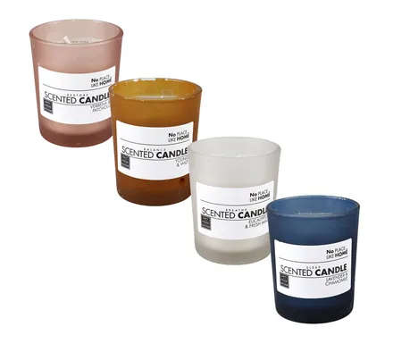 CANDLE IN HOLDER GLS 6.2cm REVIVE ASSTD