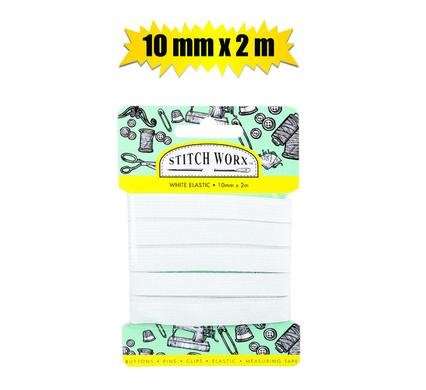 White Elastic 10mm X 2m