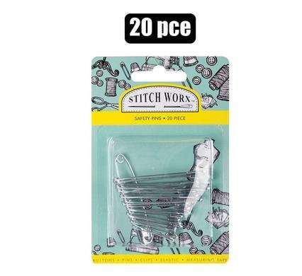 Haberdashery safety pins 20 Piece assorted