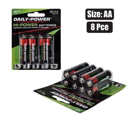 Batteries h/power size:aa / r6p 8 Piece