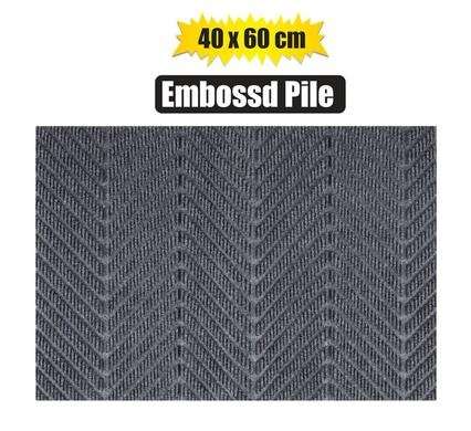 Doormat Embossed Pile 40 X 60 X 1cm Asst