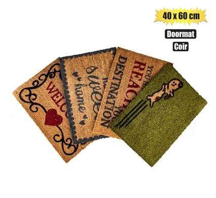 Doormat coir assorted designs 40x60cm