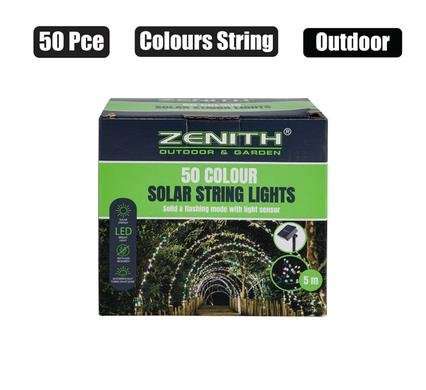Solar Garden String Lights Coloured 50's
