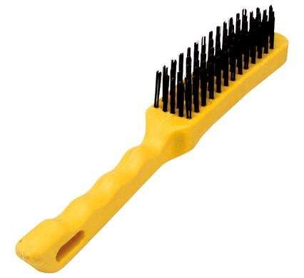 Brush wire braze+weld 5-row plastic-handle