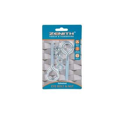Eye-bolt+nut galv 100 x 7.9mm 2 Piece