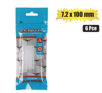 Glue-sticks h/melt 7.2x100mm 6 Piece zenith