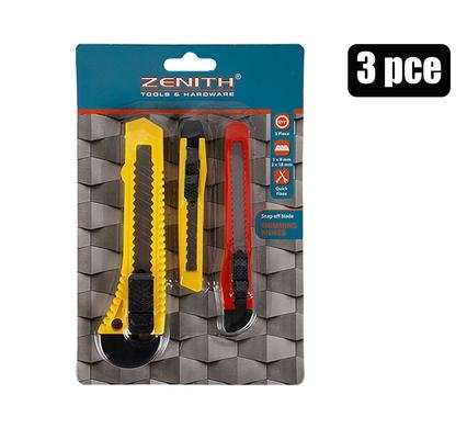 Knife 18+9mm snapoff-blade 3 Piece blister