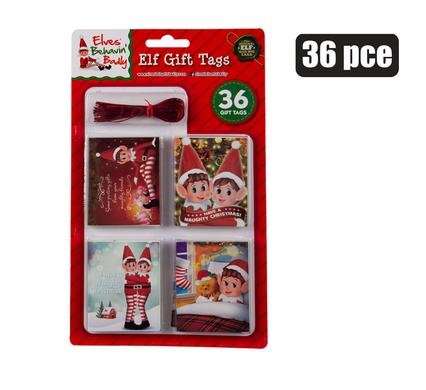 Xmas elf stationery gift tag 36 Piece