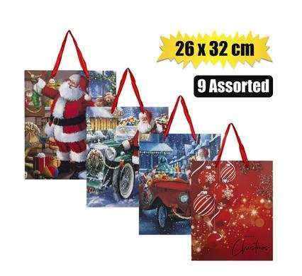 Xmas stationery gift bag large 26x32cm/priced per Gift bag