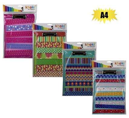 STATIONERY CLIPBOARD A4 ASSTD
