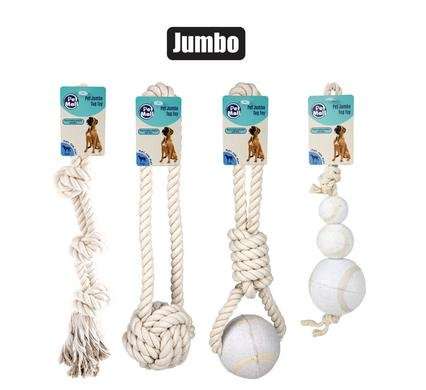 Pet dog toy tug rope jumbo assorted