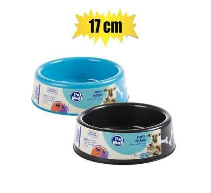 Pet dog/cat bowl plastic small 17cm
