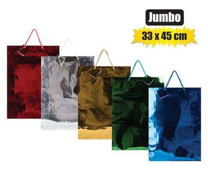 Jumbo Metallic Gift Bag, Solid Colours