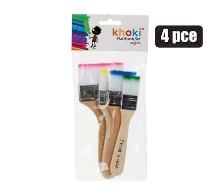 ART+CRAFT BRUSH SET FLAT 4 Piece