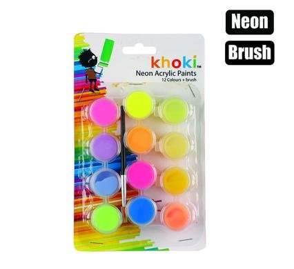 ART+CRAFT PAINT ACRYLIC 12COL + BRUSH