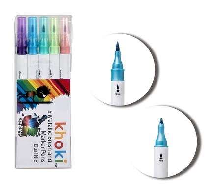 ART+CRAFT DUAL TIP METAL BRUSH&FINE PEN