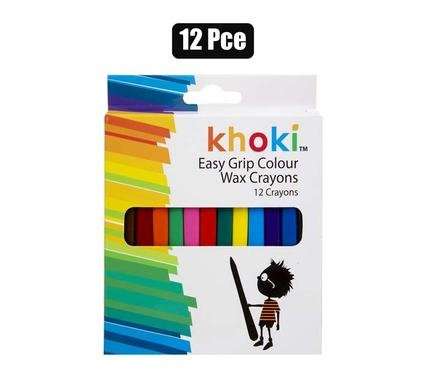 ART+CRAFT CRAYONS WAX EASY GRIP 12 Piece