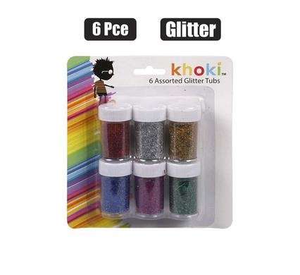 ART+CRAFT GLITTER 6 Piece TUBS