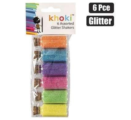 Glitter In Glass Shakers, 6-piece