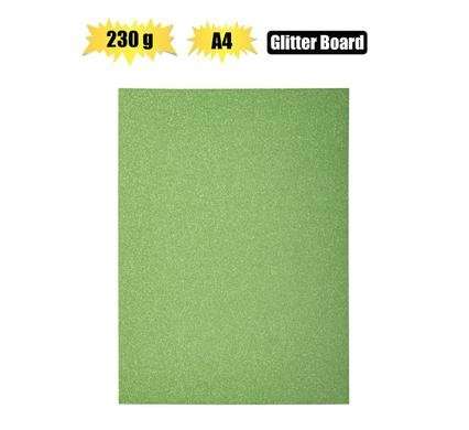 ART+CRAFT A4 GLITTER BOARD 230GSM GRN D