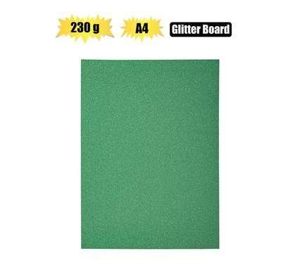 ART+CRAFT A4 GLITTER BOARD 230GSM GRN L