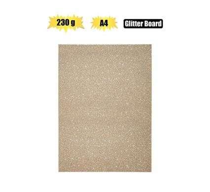 ART+CRAFT A4 GLITTER BOARD 230GSM BEIGE
