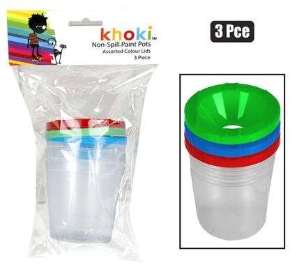 ART+CRAFT NON SPILL PAINT POT 3 Piece
