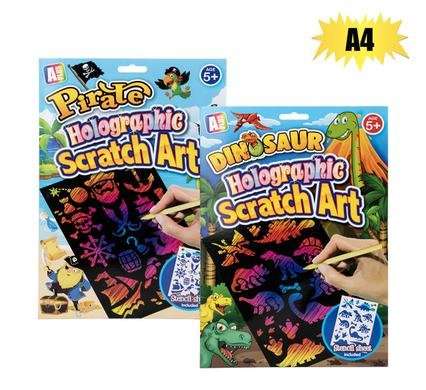 ART+CRAFT SCRATCH HOLOGRAPHIC ASSORTED