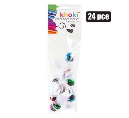 ART+CRAFT WIGGLY COLOUR EYES W LASH 24 Piece