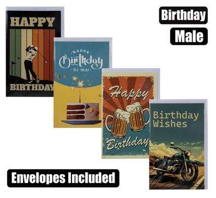 Male Birthday Card & Envelope