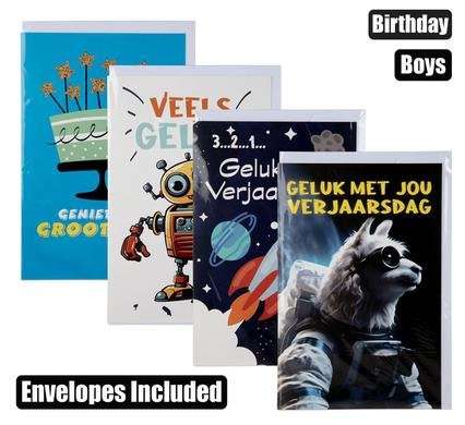 CARD & ENVELOPE BIRTHDAY - BOY AFRIKAANS