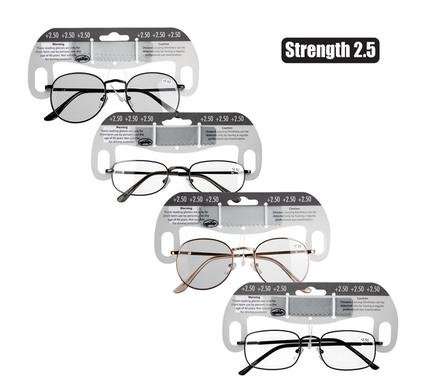 Reading glass metal assorted strength:2.5