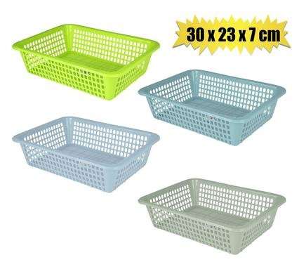 Basket plastic multi purpose 30x23x7cm