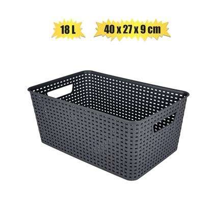 Basket plastic multi use 18l 40x27x9cm