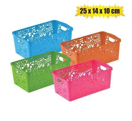 Basket plastic multi purpose 25x14x10cm