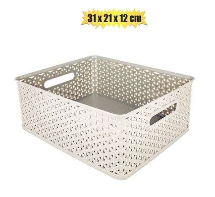 Basket plastic jute 5l 31x25x12cm