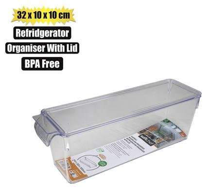 ORGANISER WITH LID 32,5x10x10,5cm CLEAR