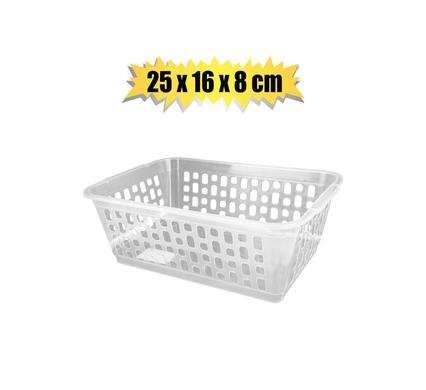 Basket plastic natural 25x16x8cm