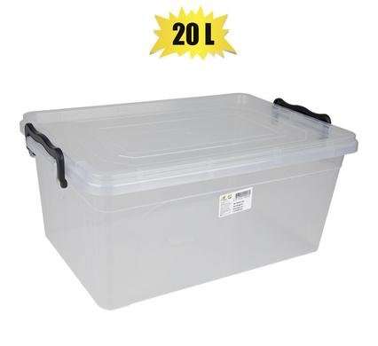 STORAGE BOX MAXI CLEAR 20L 48x32x20cm