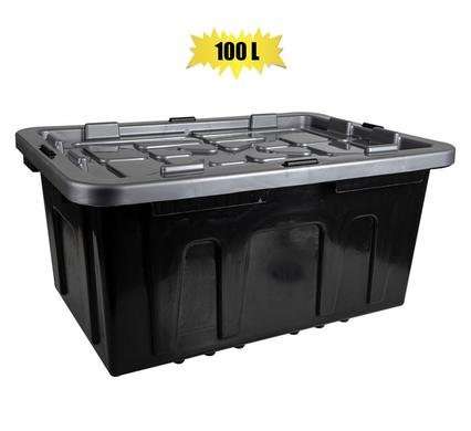 STORAGE BOX BLACK 100L 85x57x39cm