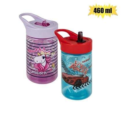 Water bottle 460ml unicorn/racer assorted
