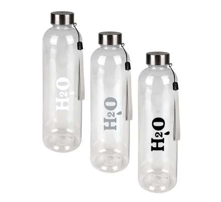 WATER BOTTLE 1L H20 SCREW CAP