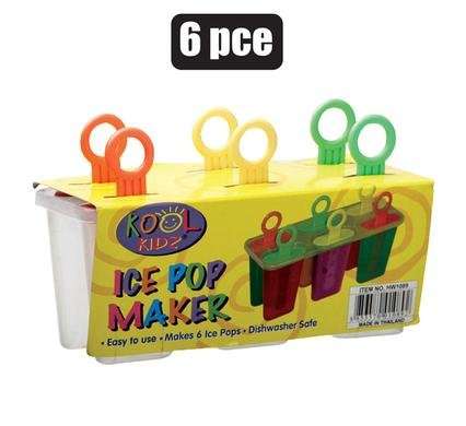 Ice lolly maker plastic 6 Piece