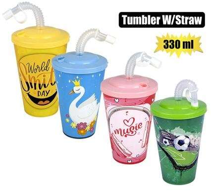 TUMBLER WITH STRAW 330ml