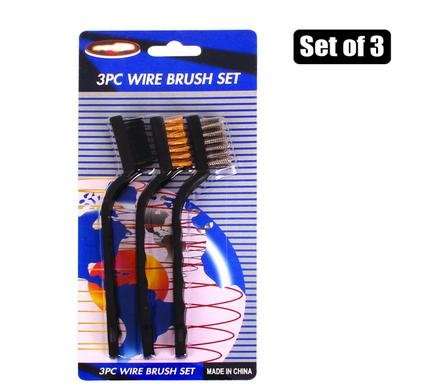 Wire-brush set mini 3 Piece small blister