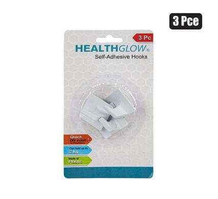 Hook plastic adhesive square 3 Piece