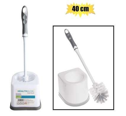 Toilet brush w/stand plastic 40cm