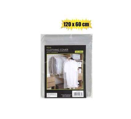 Suit-bag plastic zippered 60x120cm