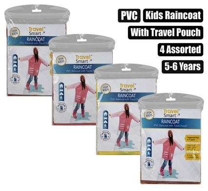 RAINCOAT KIDS PVC SIZE 5-6 CHARACTERS
