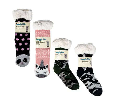 SOCKS INDOOR W/GRIP SIZE 7-10YRS